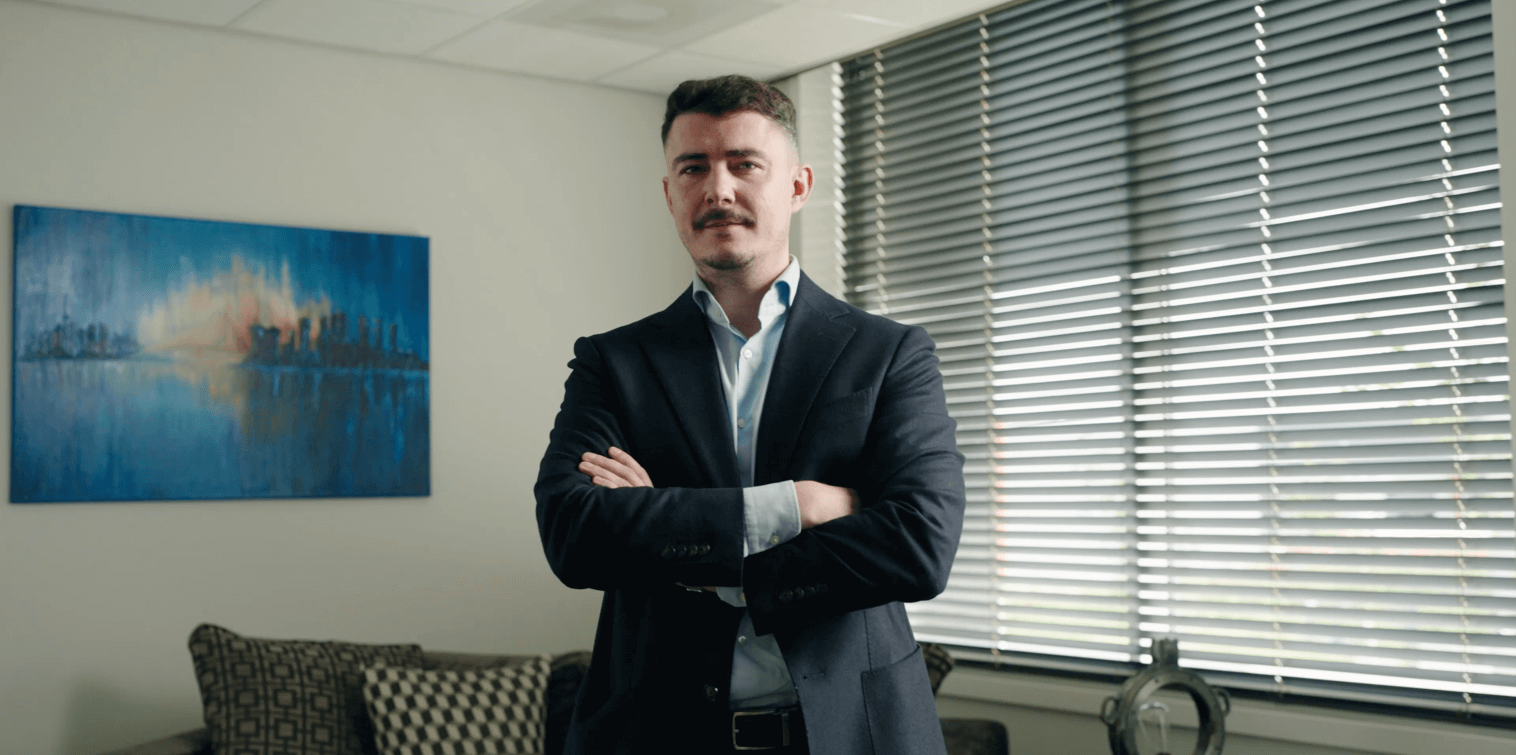Ryan Verhagen, CCO at Simwave in his office